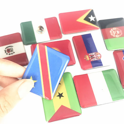품질  Shape Custom Different Countries 3D Crystal Glass Epoxy Fridge Magnet Country Flags Fridge Magnet For Souvenir 공장