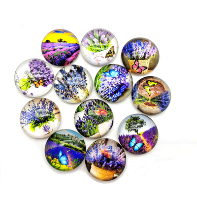 Shape France Lavender Provence Fridge Magnet 3D Crystal Glass Tourist City Travel Strong Souvenir Collection Gift Fridge Sticker