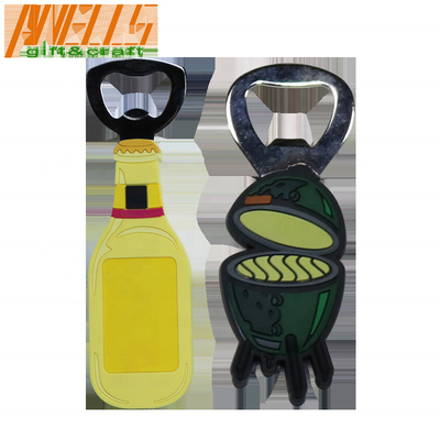Fashion Viable Custom Cartoon PVC Fridge Magnet Soft Bottle Opener For Creative Drinking Game