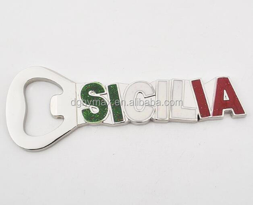 Europe Sicily toursit souvenir fridge magnet with bottle opener